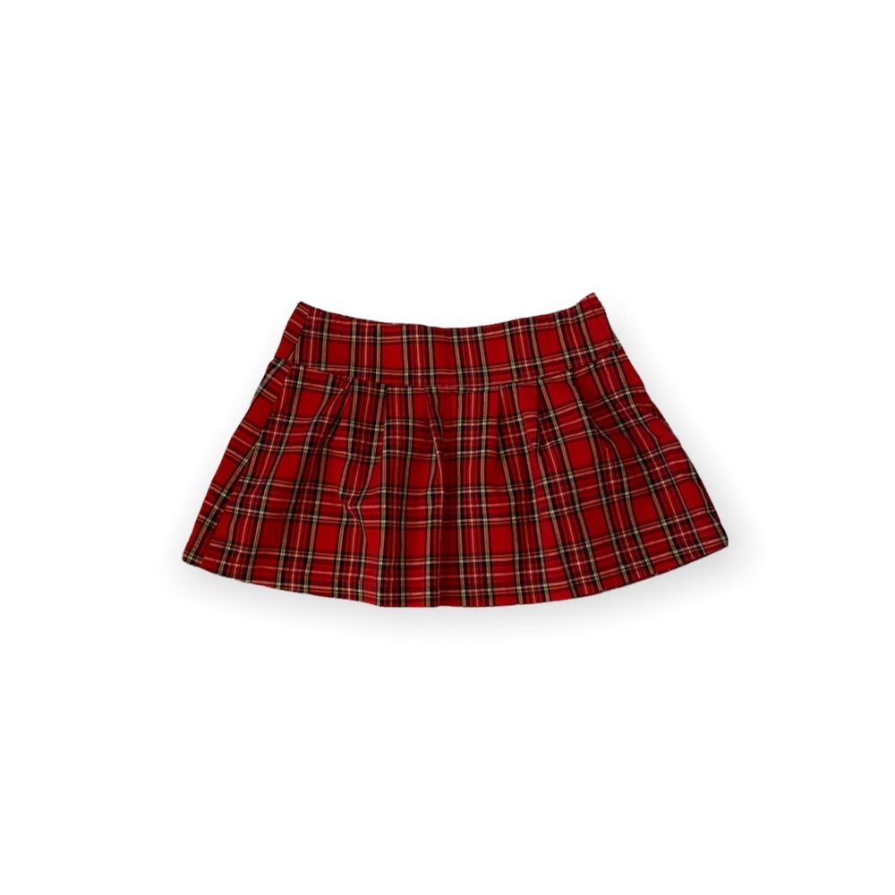 One tuff babe school girl plaid mini skirt